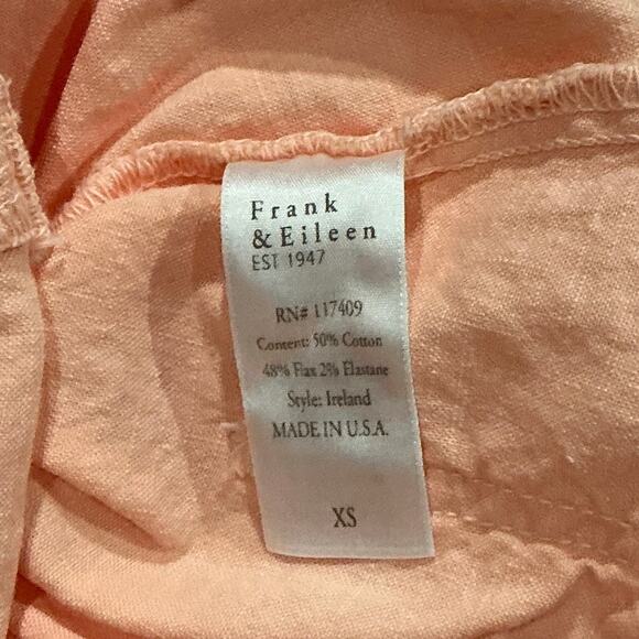 Frank & Eileen Ireland Performance Linen Playsuit Creamsicle Size XS One Piece - Picture 11 of 12
